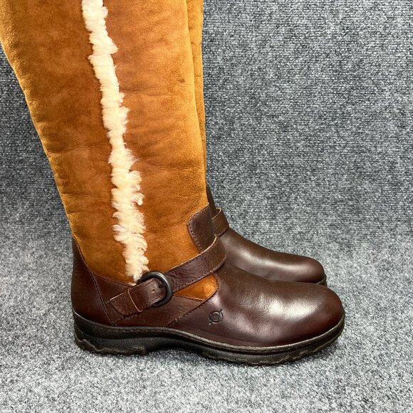 Born Helga Winter Boots Women's Size 9 Brown Shearling Lined Tall Outdoor Snow - Picture 3 of 16